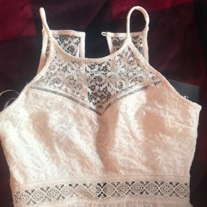 White halter top dress